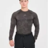 Camo Seamless-T-shirt met lange mouwen