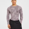 Camo Seamless-T-shirt met lange mouwen