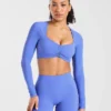 Physique crop top met lange mouwen