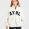 Varsity oversized fleecejack met rits