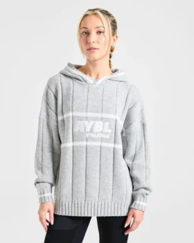 Athletics oversized gebreide hoodie
