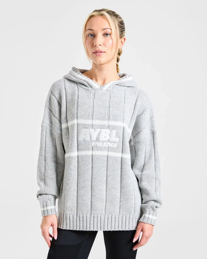 Athletics oversized gebreide hoodie