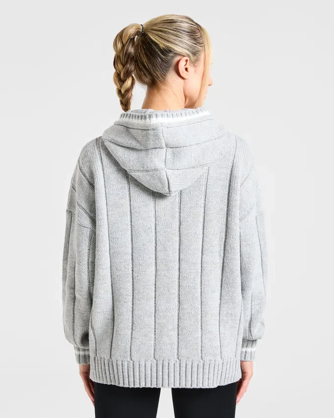 Athletics oversized gebreide hoodie