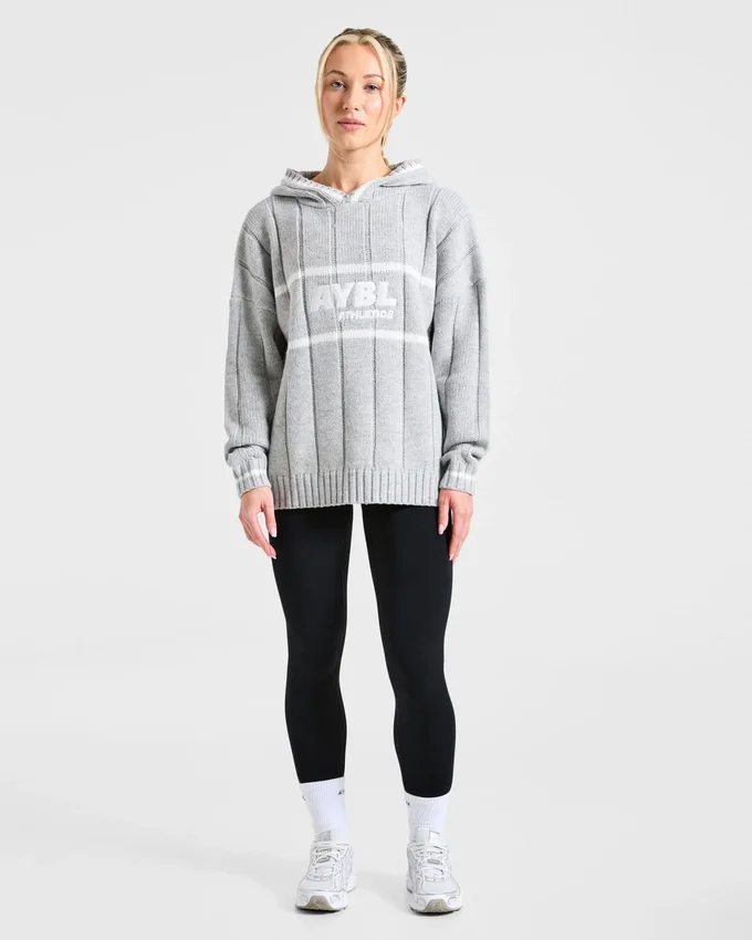 Athletics oversized gebreide hoodie