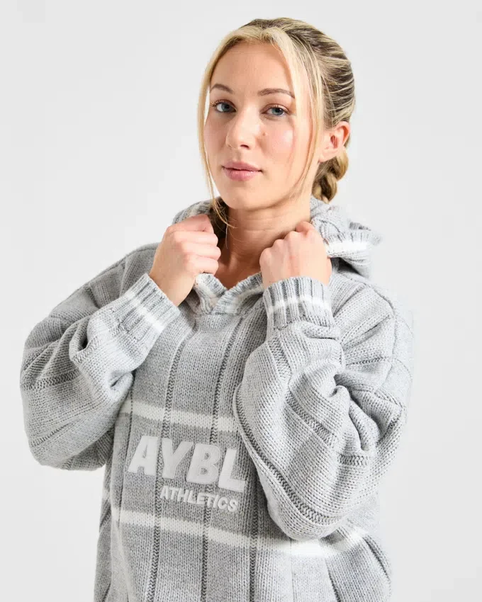 Athletics oversized gebreide hoodie