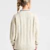 Athletics oversized gebreide trui met 1/4 rits