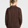 Athletics oversized gebreide trui met 1/4 rits