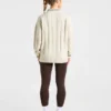Athletics oversized gebreide trui met 1/4 rits