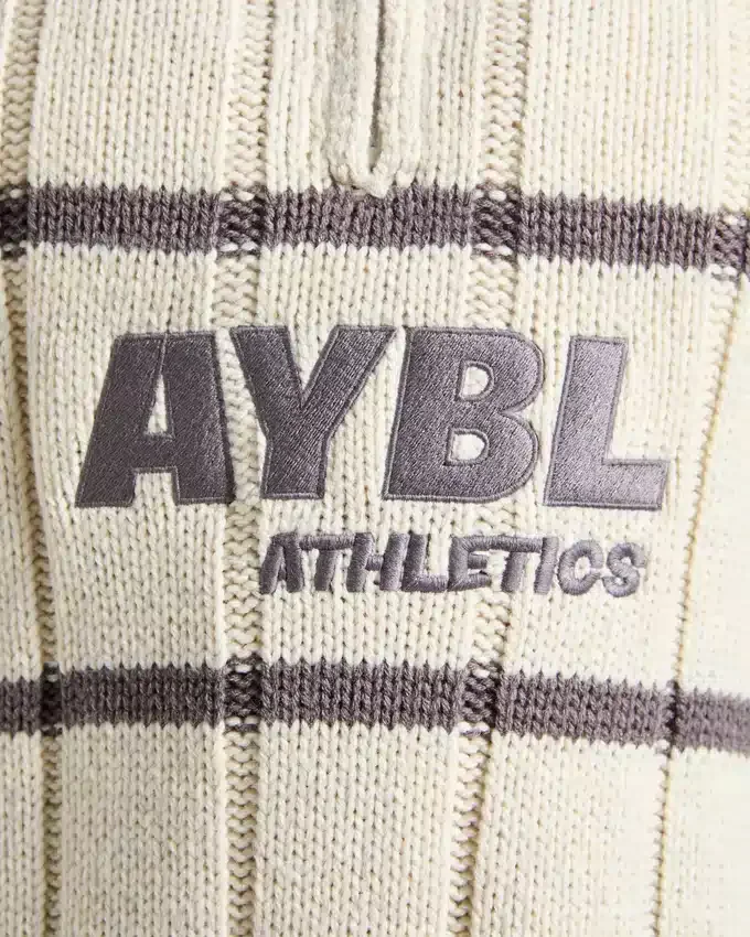 Athletics oversized gebreide trui met 1/4 rits