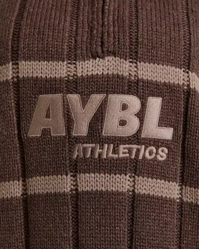 Athletics oversized gebreide trui met 1/4 rits