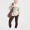 Athletics oversized gebreide trui met 1/4 rits