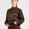 Athletics oversized gebreide trui met 1/4 rits