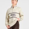 Athletics oversized gebreide trui met 1/4 rits