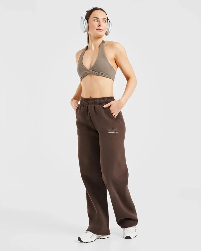 Athletics Track oversized Joggingbroeken met rechte pijpen
