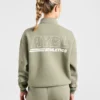 Athletics Track oversized pullover met 1/4-ritssluiting