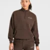 Athletics Track oversized pullover met 1/4-ritssluiting