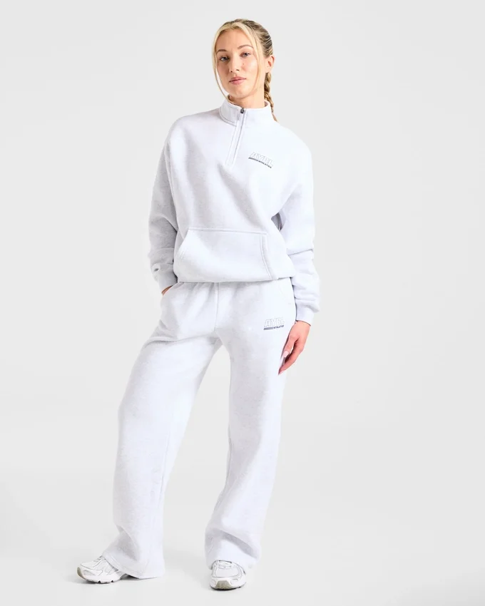 Athletics Track oversized pullover met 1/4-ritssluiting
