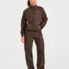 Athletics Track oversized pullover met 1/4-ritssluiting
