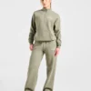 Athletics Track oversized pullover met 1/4-ritssluiting