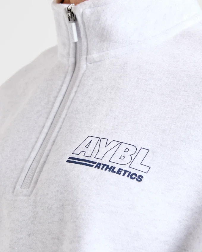 Athletics Track oversized pullover met 1/4-ritssluiting