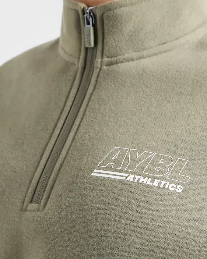 Athletics Track oversized pullover met 1/4-ritssluiting