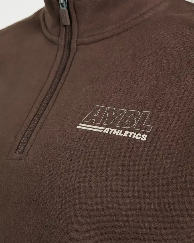 Athletics Track oversized pullover met 1/4-ritssluiting