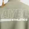 Athletics Track oversized pullover met 1/4-ritssluiting