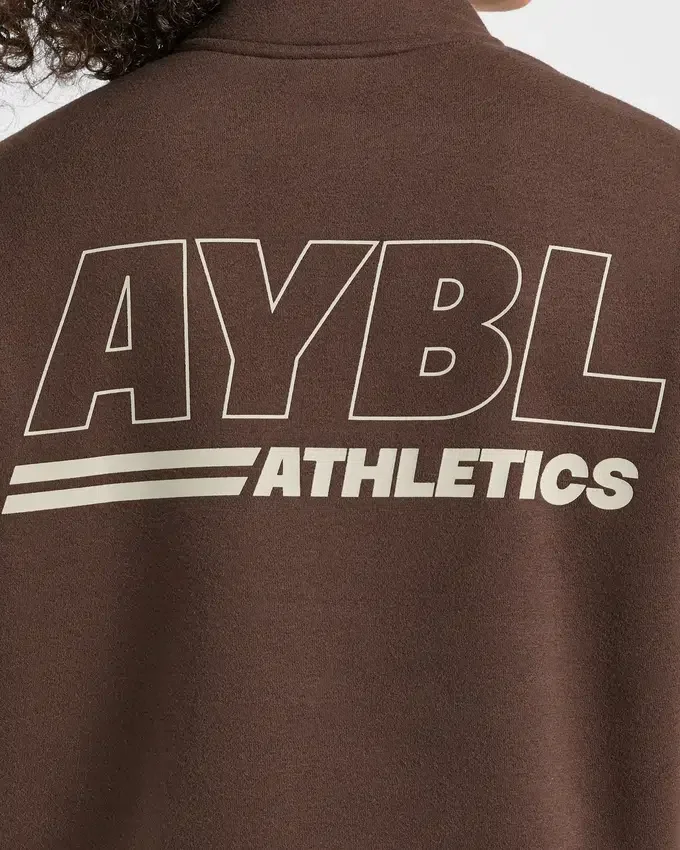 Athletics Track oversized pullover met 1/4-ritssluiting