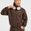Athletics Track oversized pullover met 1/4-ritssluiting