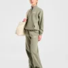 Athletics Track oversized pullover met 1/4-ritssluiting