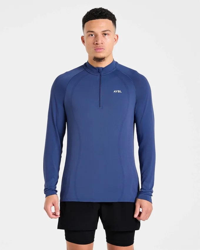 Attain naadloze pullover met halve rits
