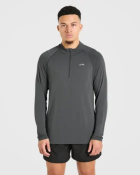 Attain naadloze pullover met halve rits