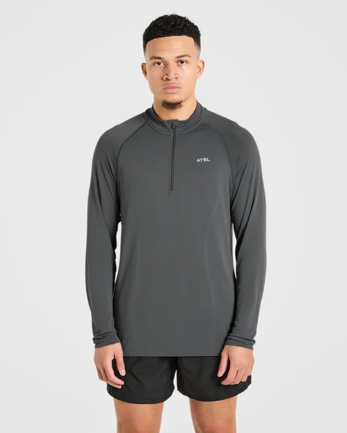 Attain naadloze pullover met halve rits