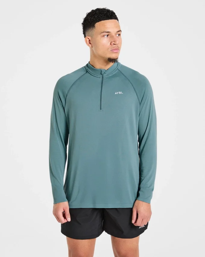 Attain naadloze pullover met halve rits