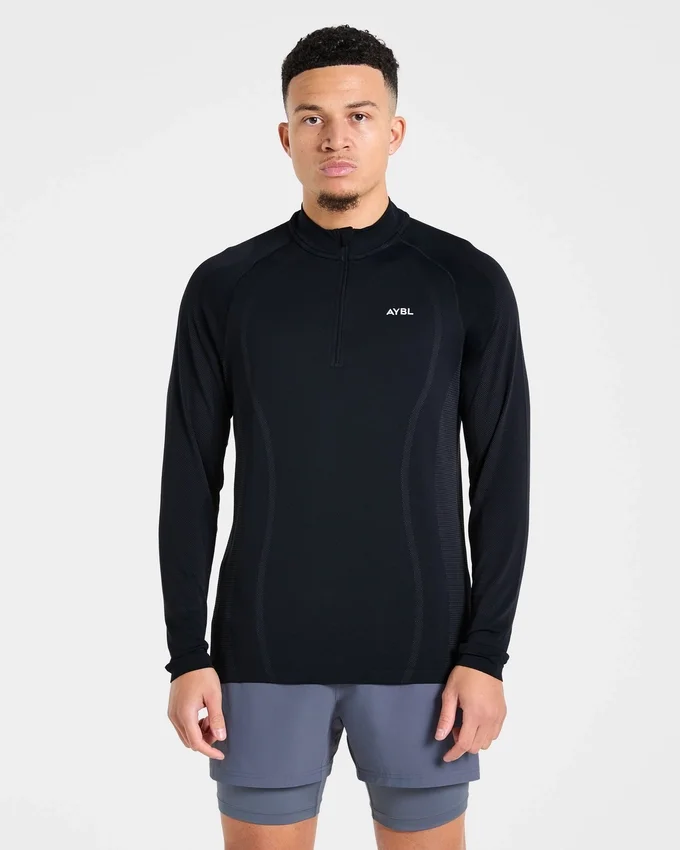 Attain naadloze pullover met halve rits