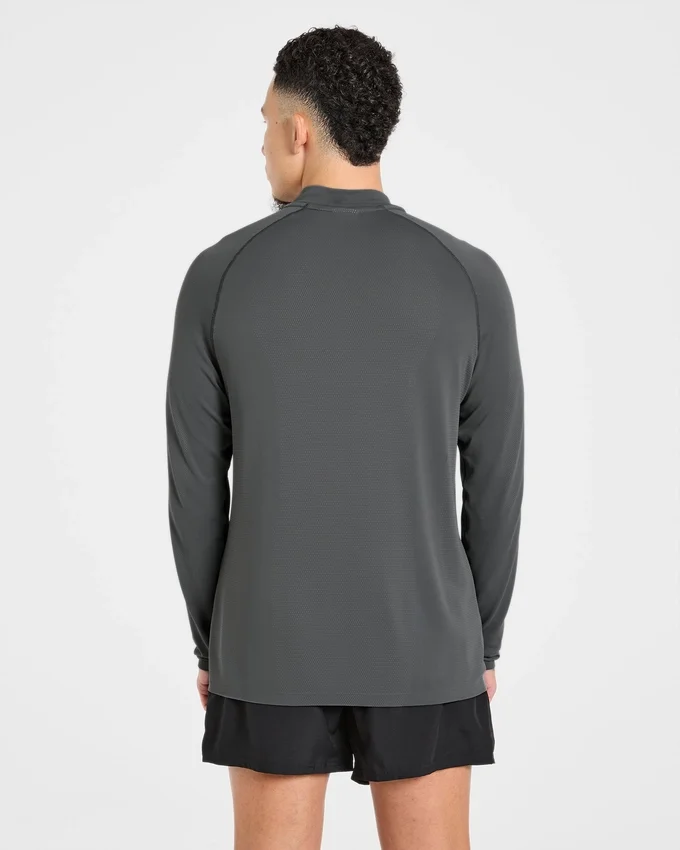 Attain naadloze pullover met halve rits