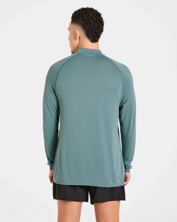 Attain naadloze pullover met halve rits