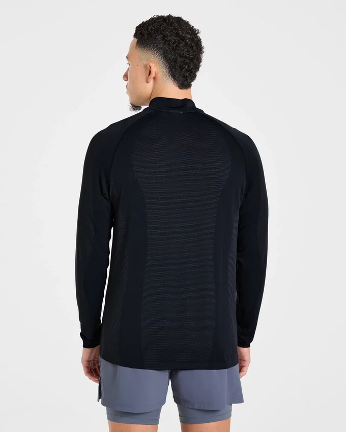 Attain naadloze pullover met halve rits