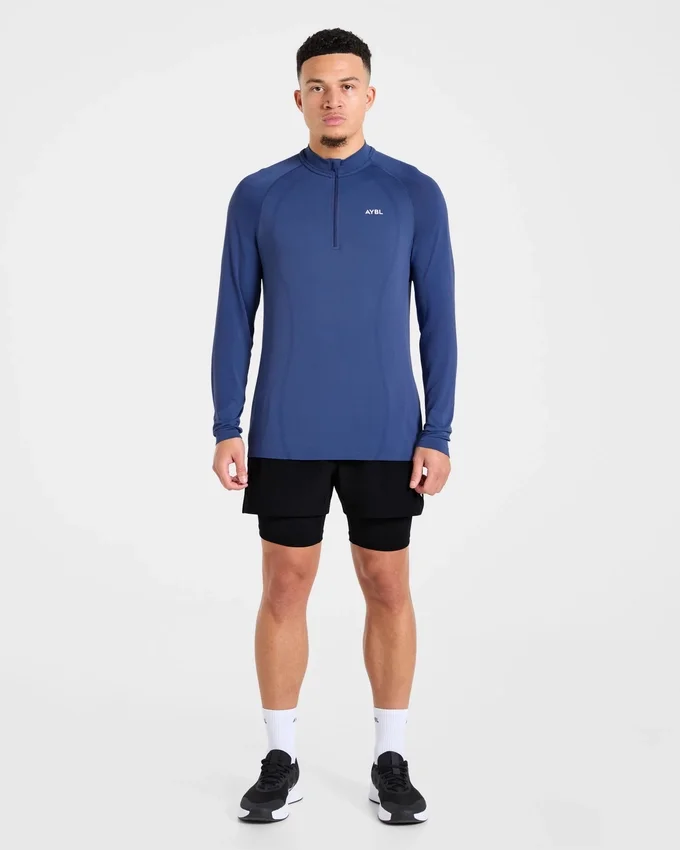 Attain naadloze pullover met halve rits