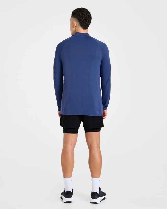 Attain naadloze pullover met halve rits