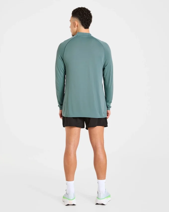 Attain naadloze pullover met halve rits