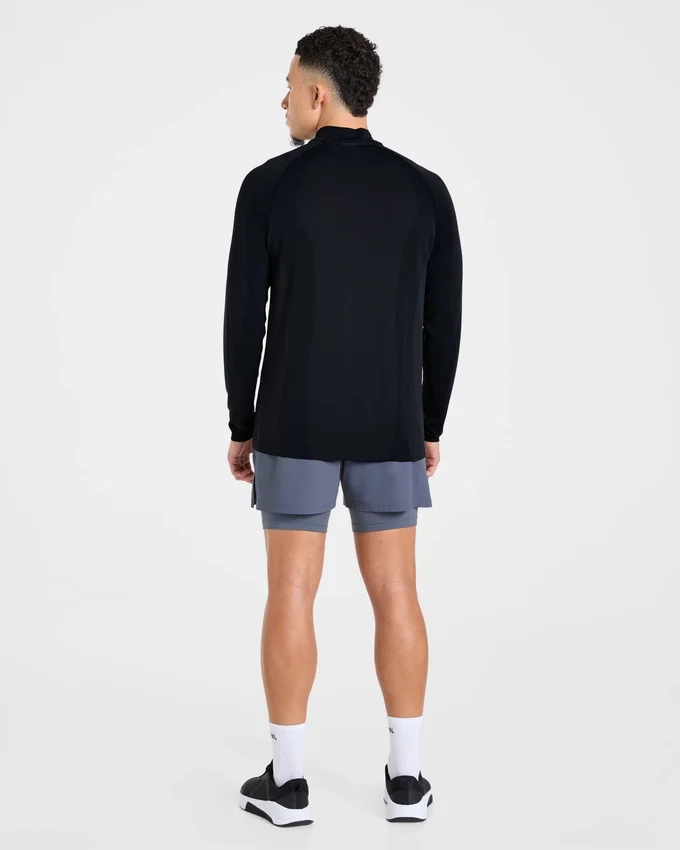 Attain naadloze pullover met halve rits