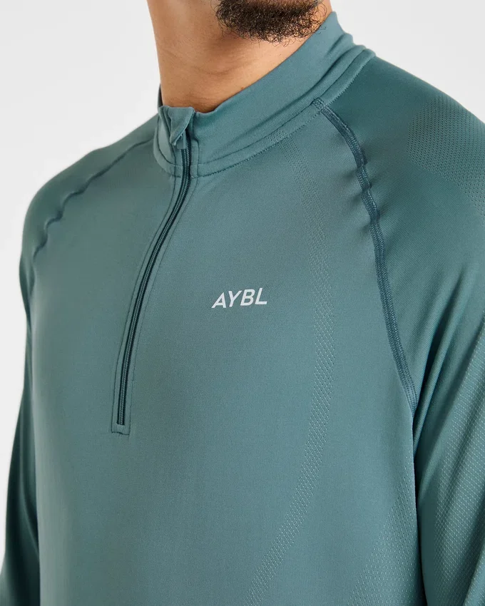 Attain naadloze pullover met halve rits