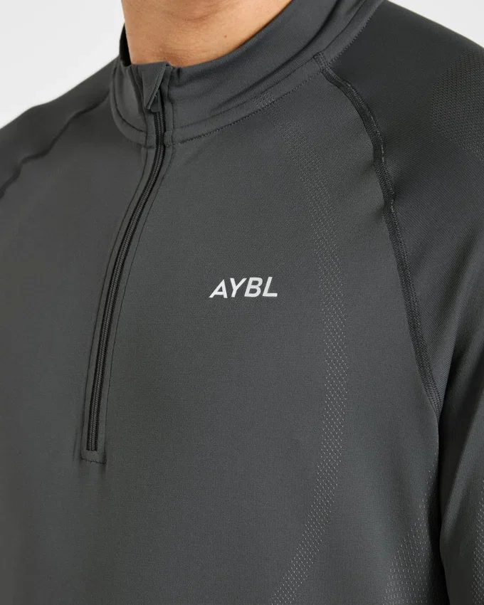 Attain naadloze pullover met halve rits