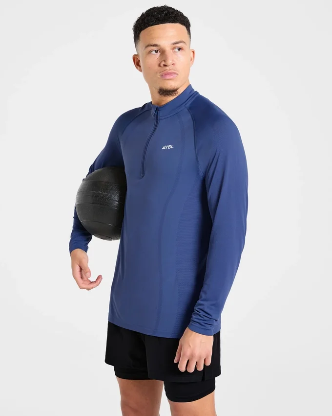 Attain naadloze pullover met halve rits