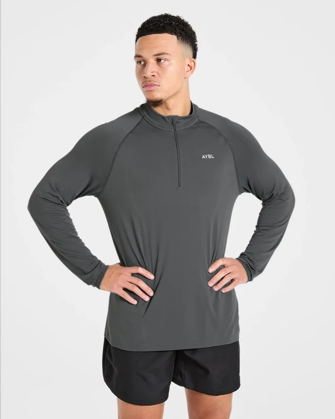Attain naadloze pullover met halve rits
