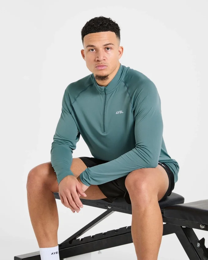 Attain naadloze pullover met halve rits