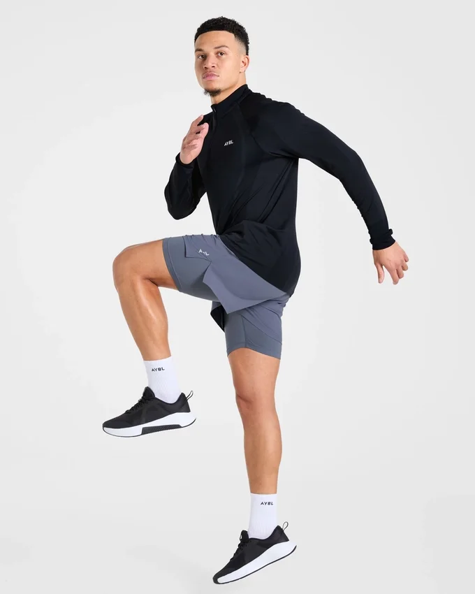 Attain naadloze pullover met halve rits