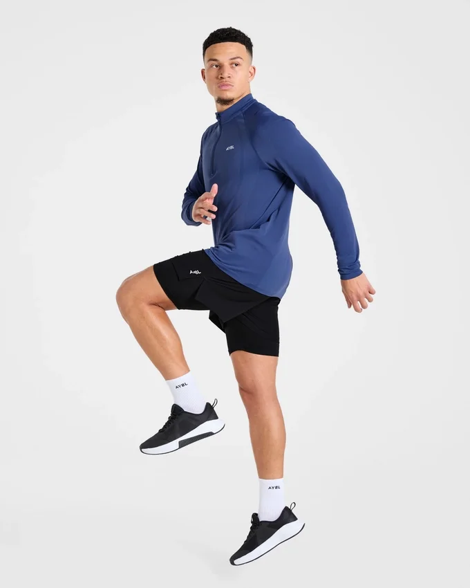 Attain naadloze pullover met halve rits