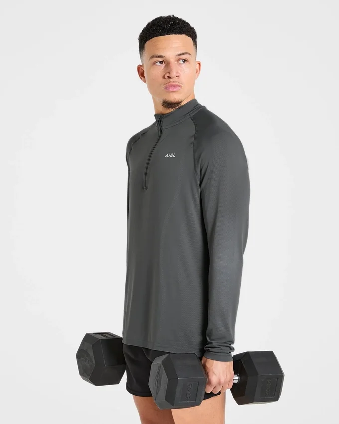 Attain naadloze pullover met halve rits